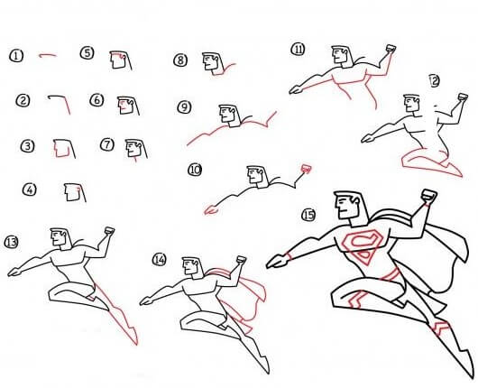Superman fighting Drawing Ideas