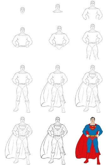 superman justice Drawing Ideas