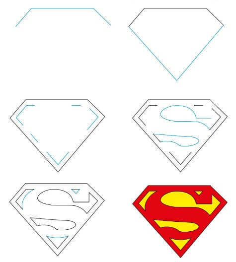 Superman logo Drawing Ideas