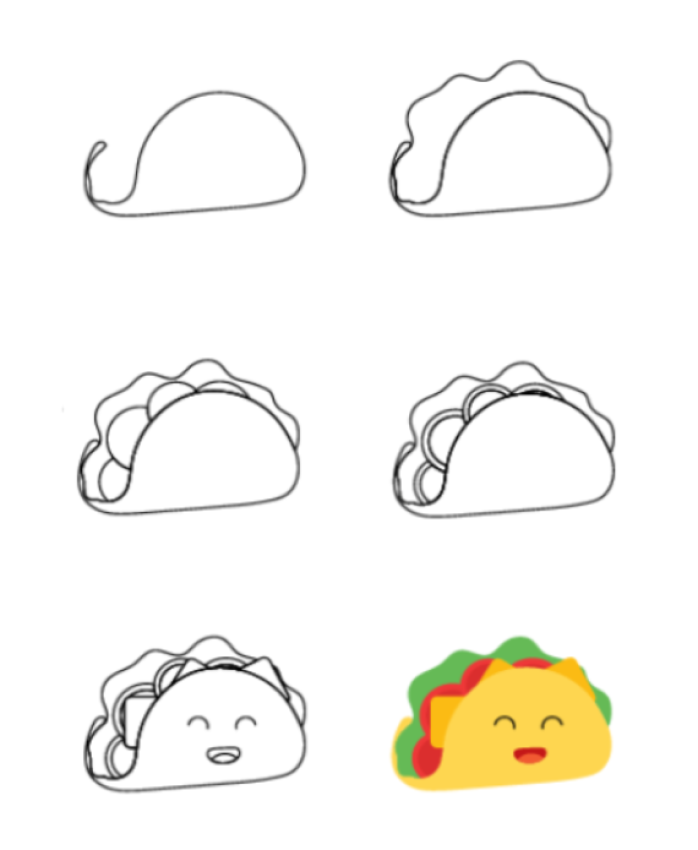 Tacos smile Drawing Ideas