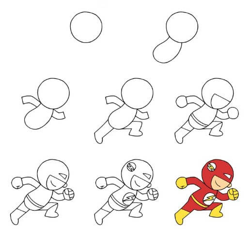 The flash run Drawing Ideas