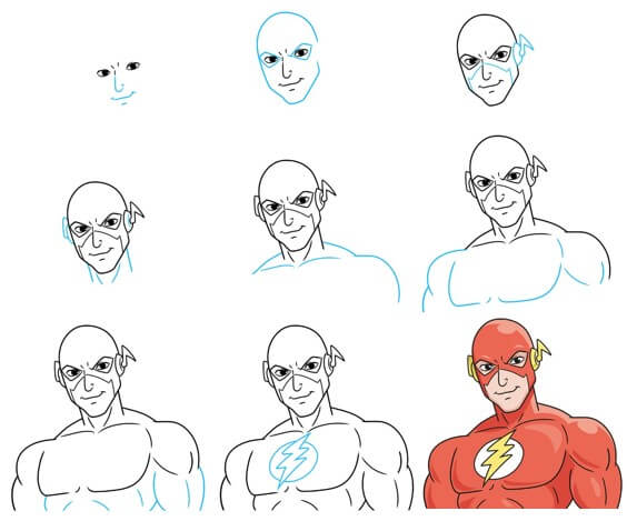 The flash smile Drawing Ideas