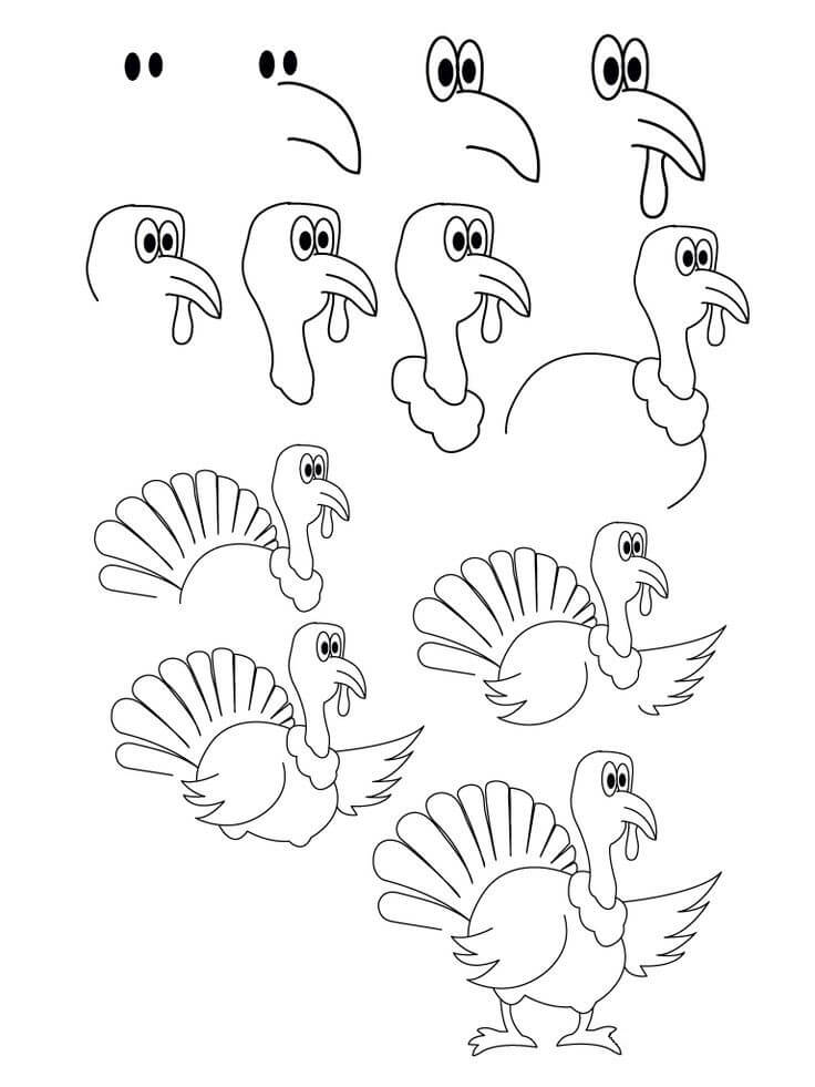 How to draw Turkey idea (1)