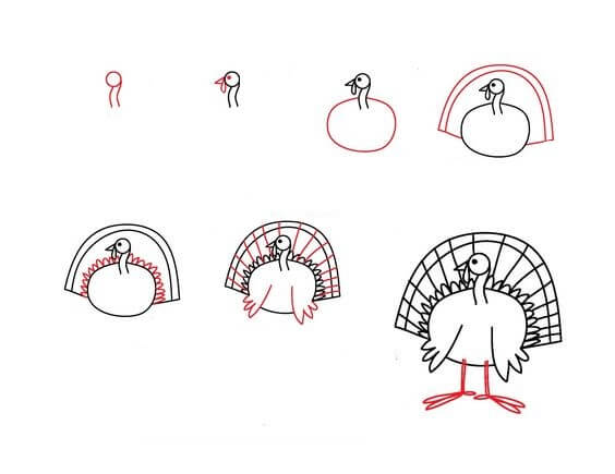 How to draw Turkey idea (16)