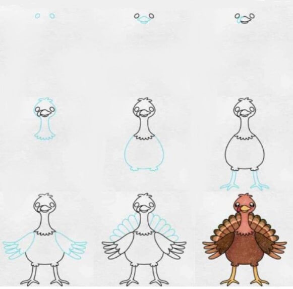 How to draw Turkey idea (22)