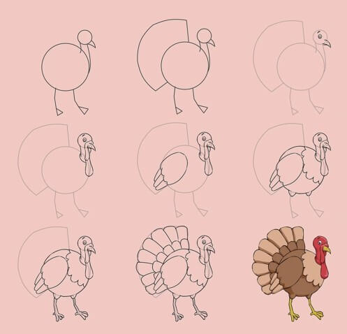 How to draw Turkey idea (23)