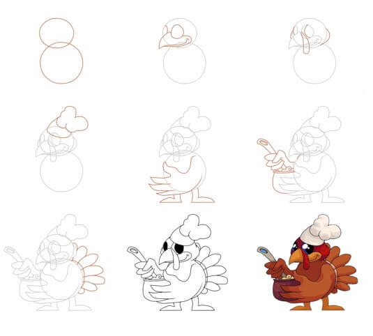 How to draw Turkey idea (25)
