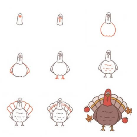 How to draw Turkey idea (27)