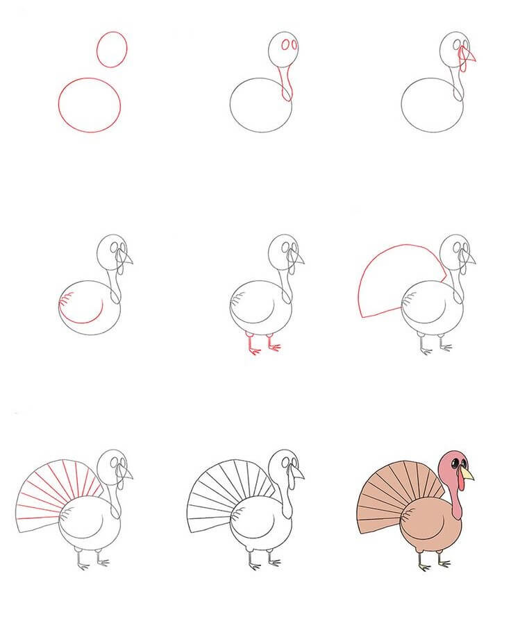 How to draw Turkey idea (7)