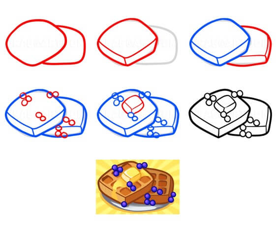 How to draw Waffle idea (5)