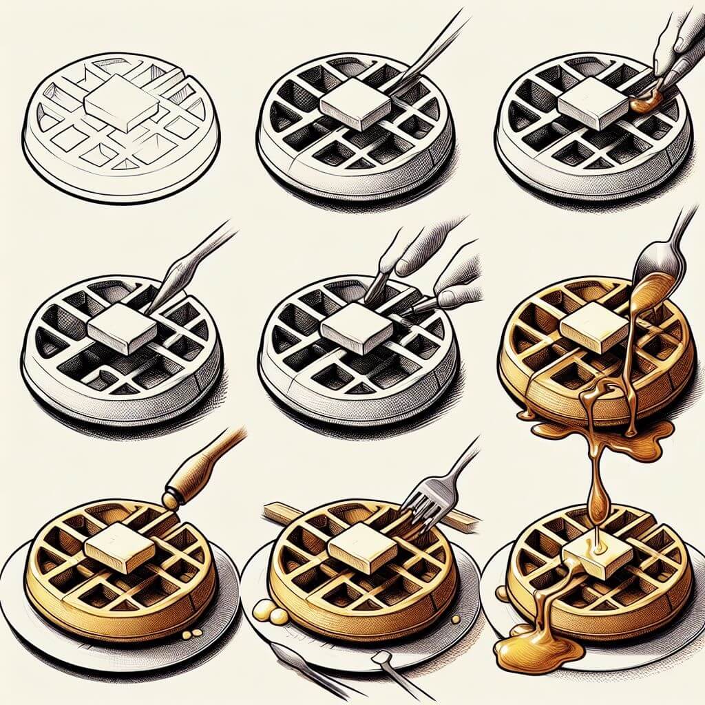 How to draw Waffle idea (6)
