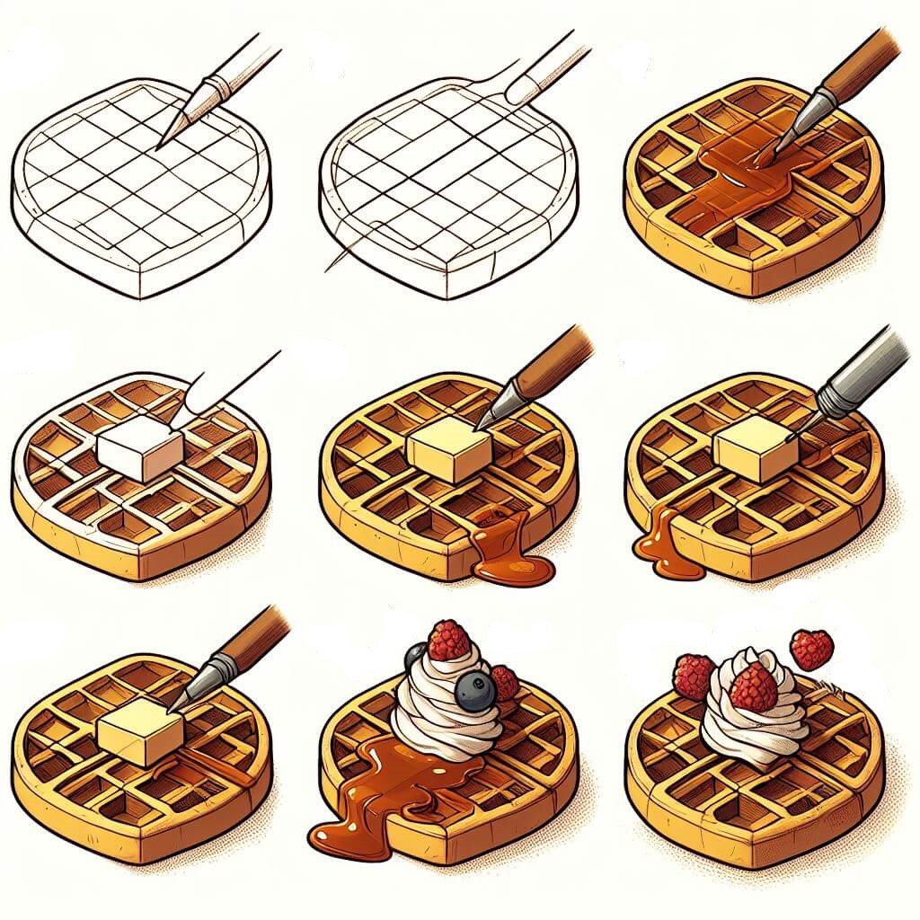 Waffle idea (9) Drawing Ideas