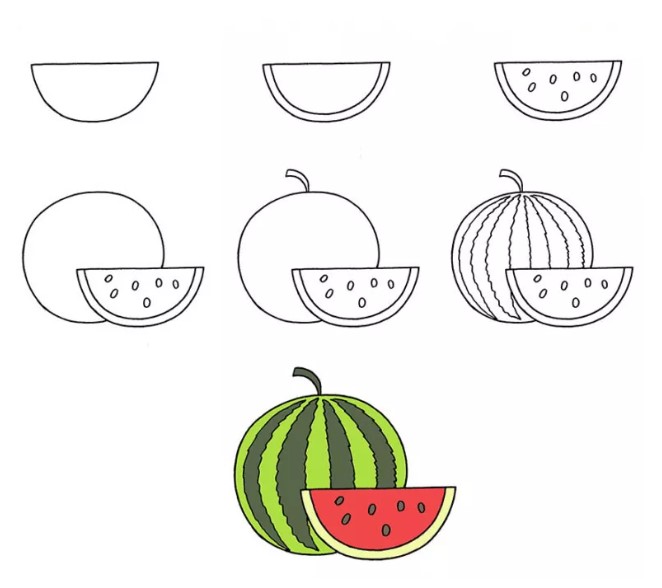 How to draw Watermelon idea (17)