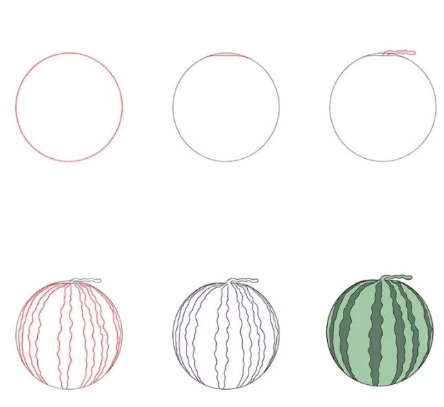 How to draw Watermelon idea (2)