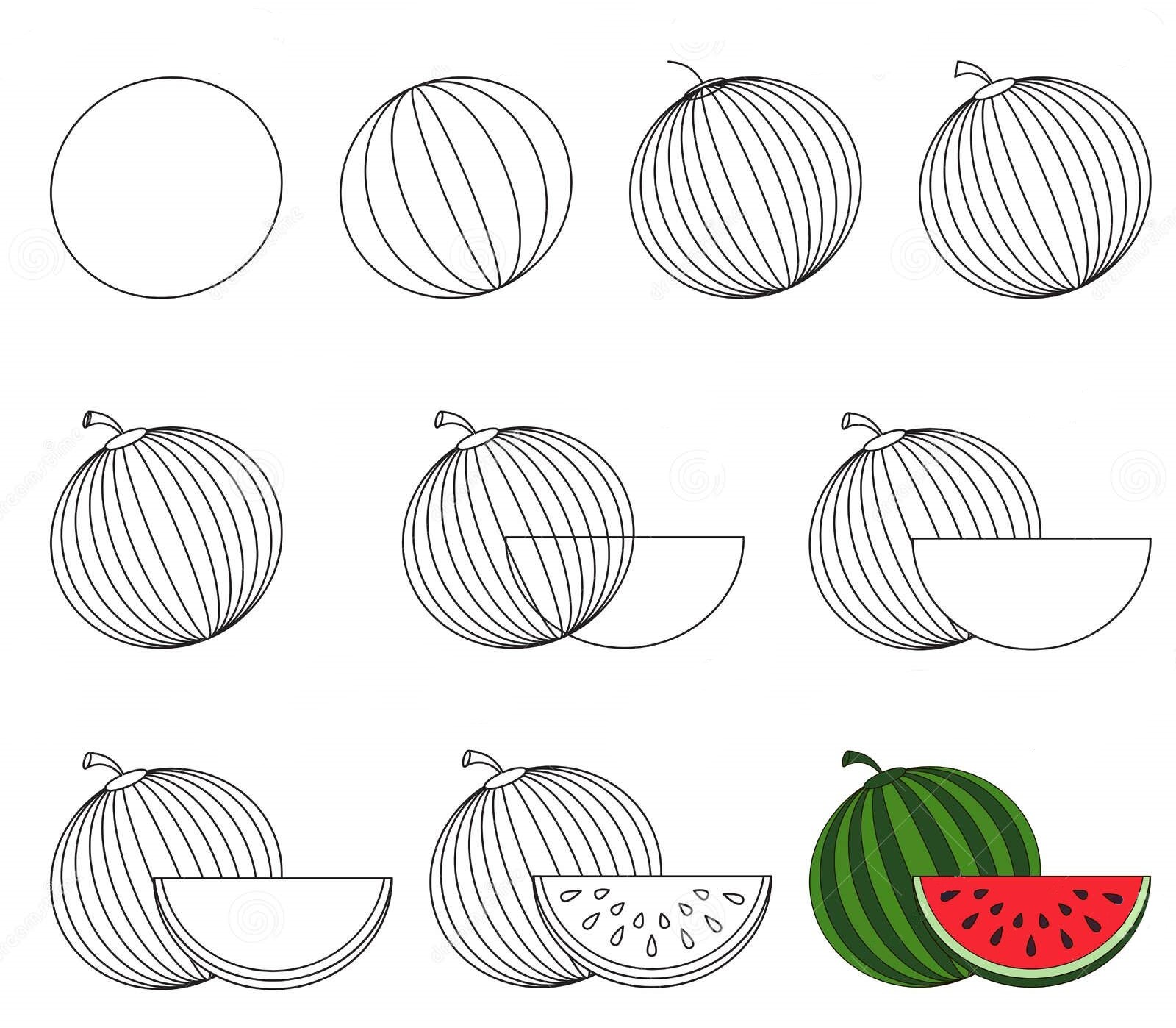 How to draw Watermelon idea (4)