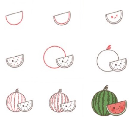 How to draw Watermelon idea (8)