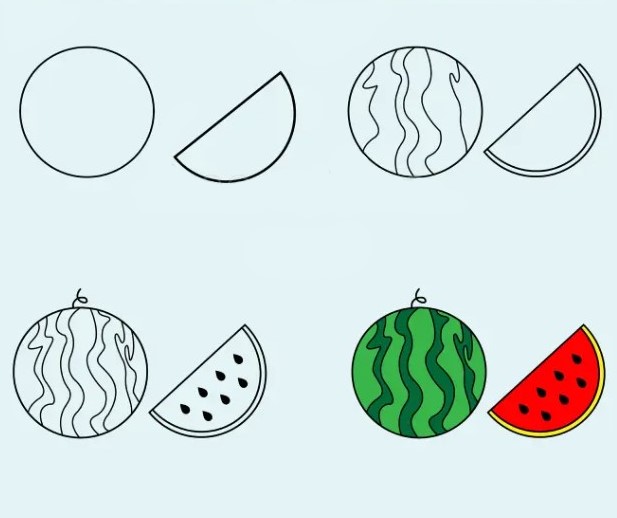 How to draw Watermelon idea (9)