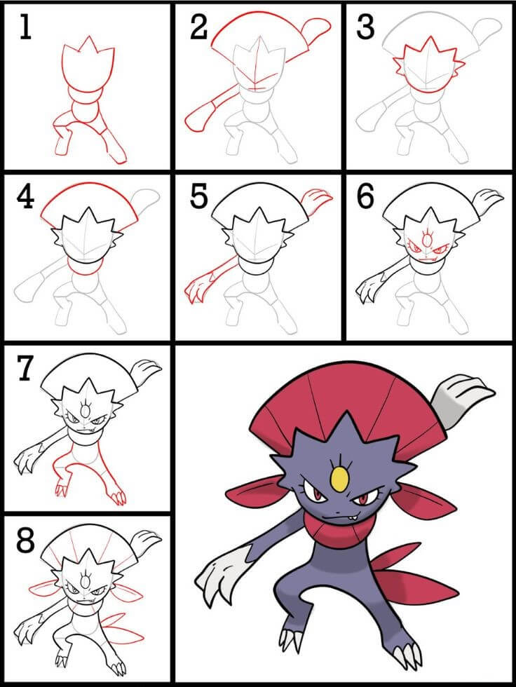 Weavile Drawing Ideas