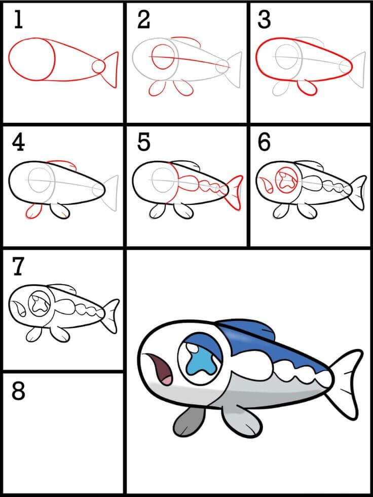 How to draw Wishiwashi