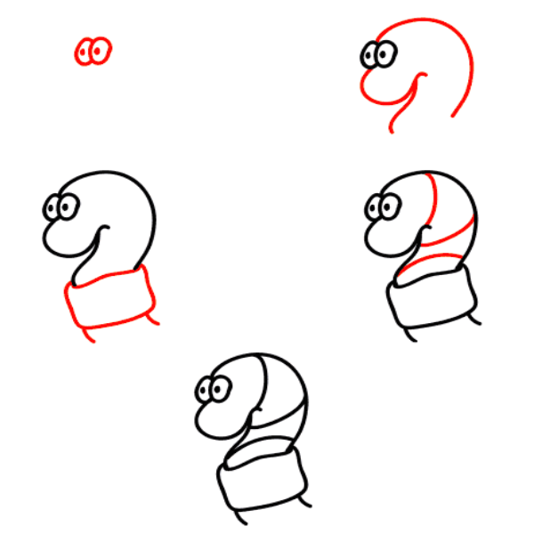 Worm face Drawing Ideas