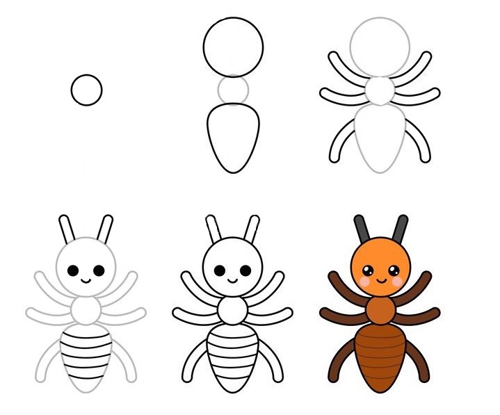Yellow ant Drawing Ideas