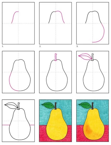 How to draw Yellow pear