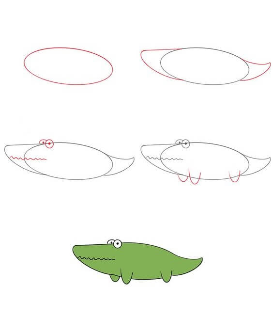 Alligator idea (11) Drawing Ideas