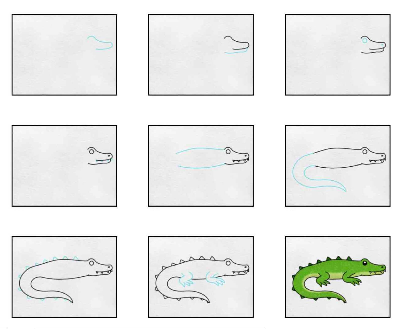 Alligator idea (12) Drawing Ideas