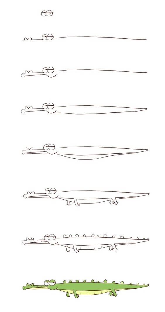 Alligator idea (13) Drawing Ideas