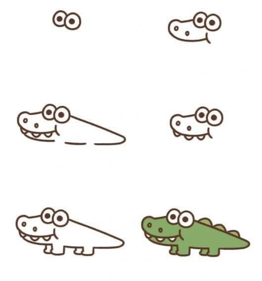 Alligator idea (14) Drawing Ideas
