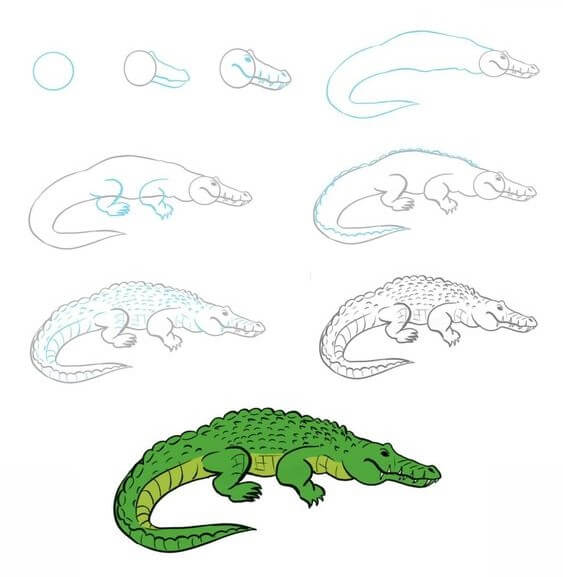 Alligator idea (15) Drawing Ideas