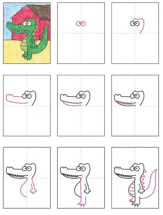 Alligator idea (17) Drawing Ideas
