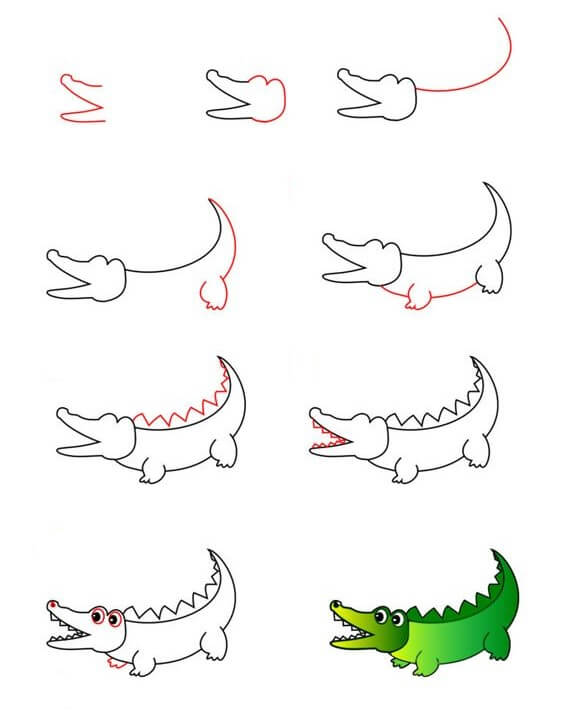 Alligator idea (20) Drawing Ideas