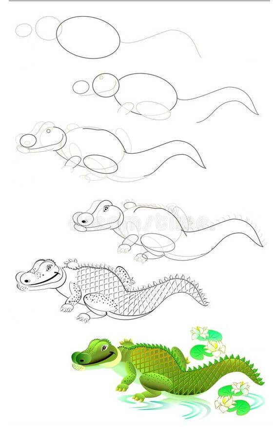 Alligator idea (21) Drawing Ideas