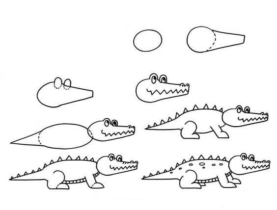 Alligator idea (22) Drawing Ideas