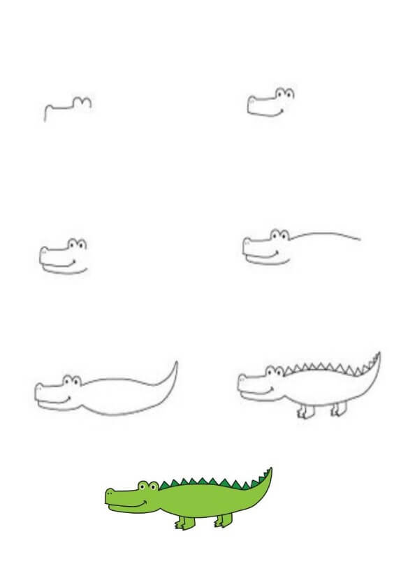 Alligator idea (26) Drawing Ideas