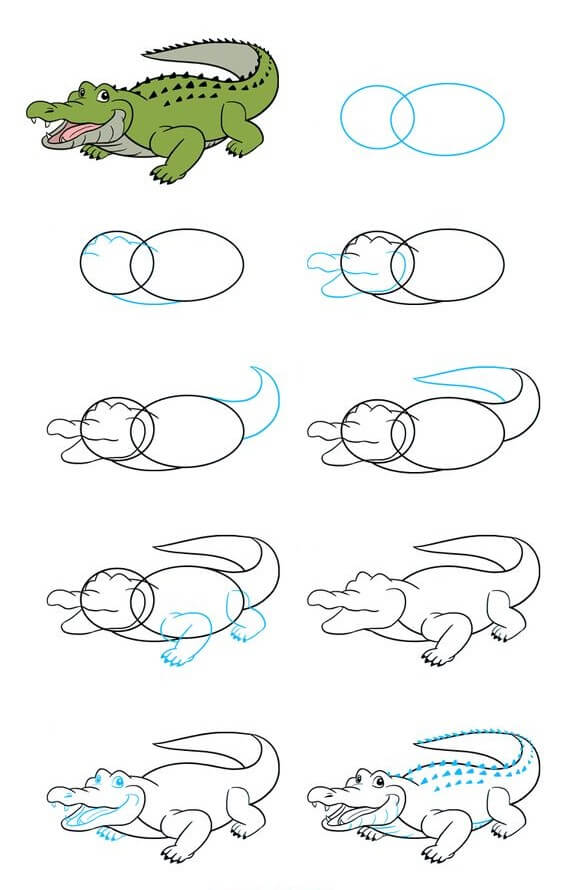 Alligator idea (30) Drawing Ideas