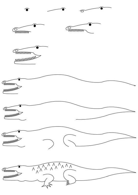 Alligator idea (31) Drawing Ideas