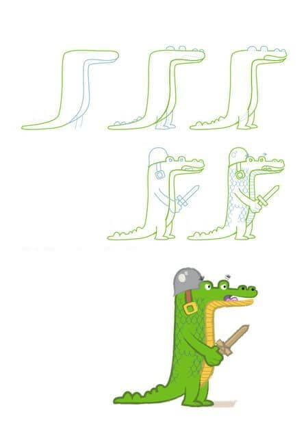 Alligator idea (32) Drawing Ideas