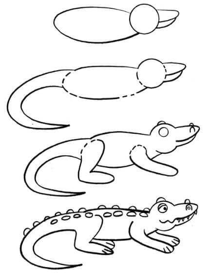 Alligator idea (33) Drawing Ideas