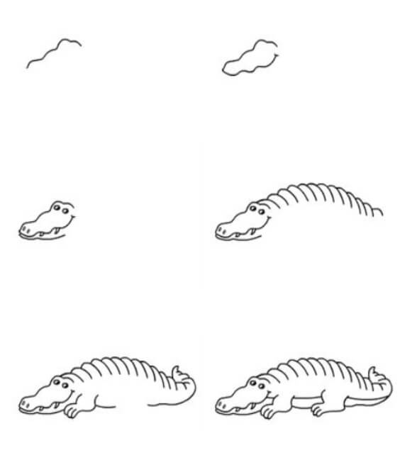 Alligator idea (40) Drawing Ideas