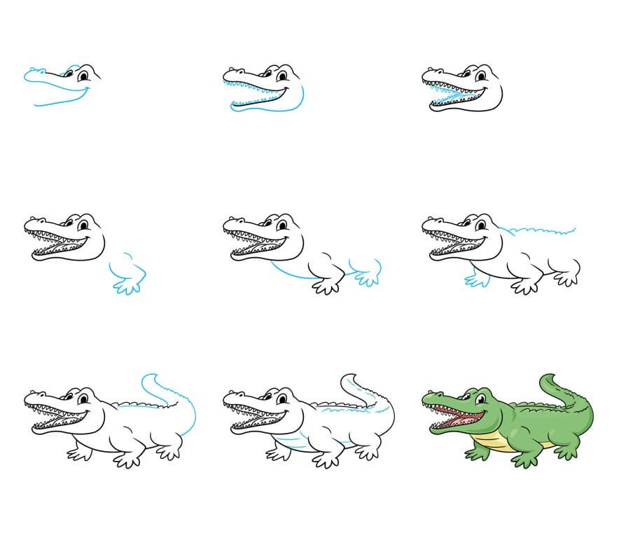 Alligator Drawing Ideas
