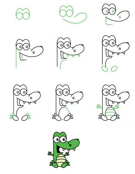 Alligator idea (8) Drawing Ideas