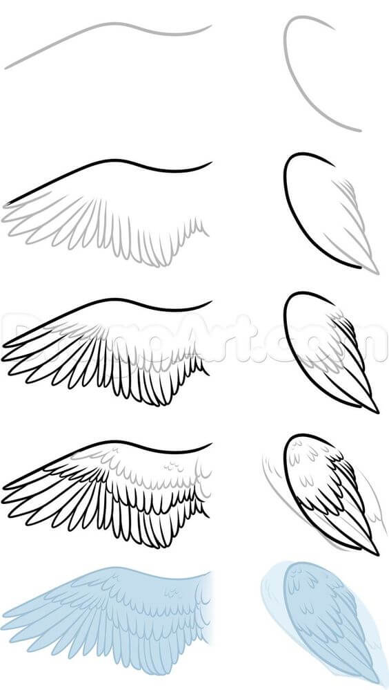 Angel Wings idea (10) Drawing Ideas