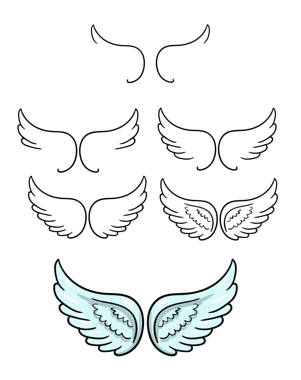 Angel Wings idea (11) Drawing Ideas