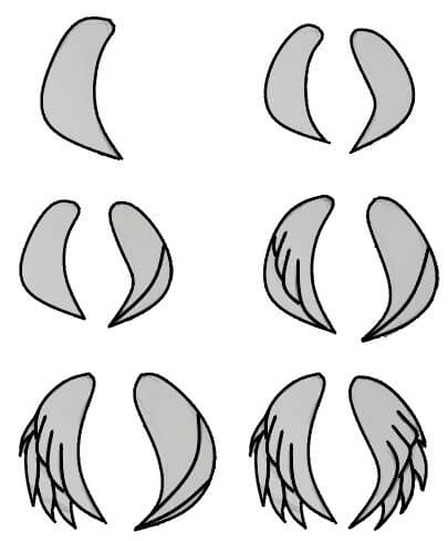 How to draw Angel Wings idea (12)