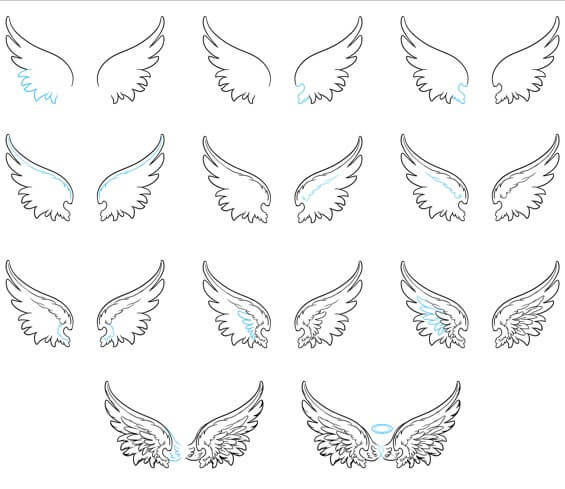 Angel Wings idea (14) Drawing Ideas