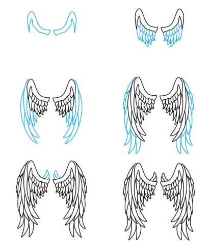 Angel Wings idea (16) Drawing Ideas