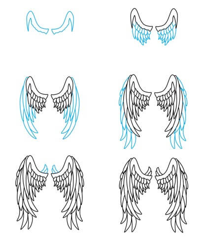 How to draw Angel Wings idea (16)