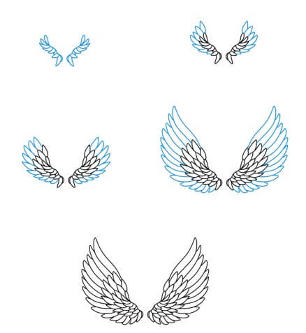 Angel Wings idea (17) Drawing Ideas